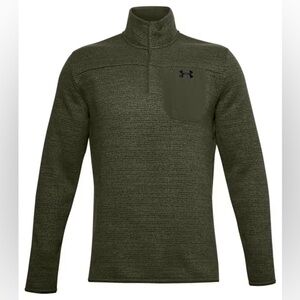 Men’s UNDER ARMOUR Specialist Henley sweater pullover- dark green. Size medium
